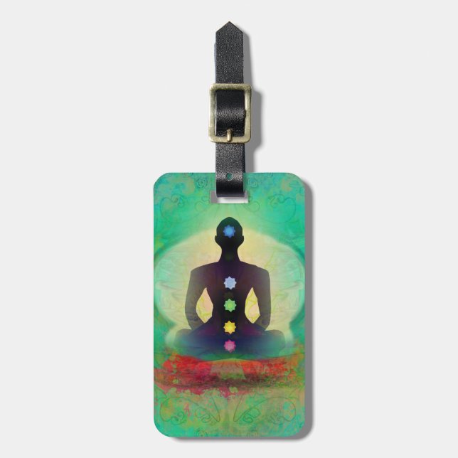 Meditation Yoga Luggage Tag (Front Vertical)