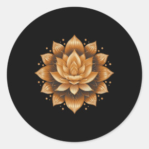 Meditation Yoga Mandala Design. Classic Round Sticker
