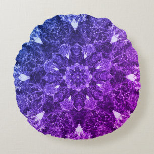 Meditation & Yoga mandala, Wellbeing Art (pillow) Round Cushion
