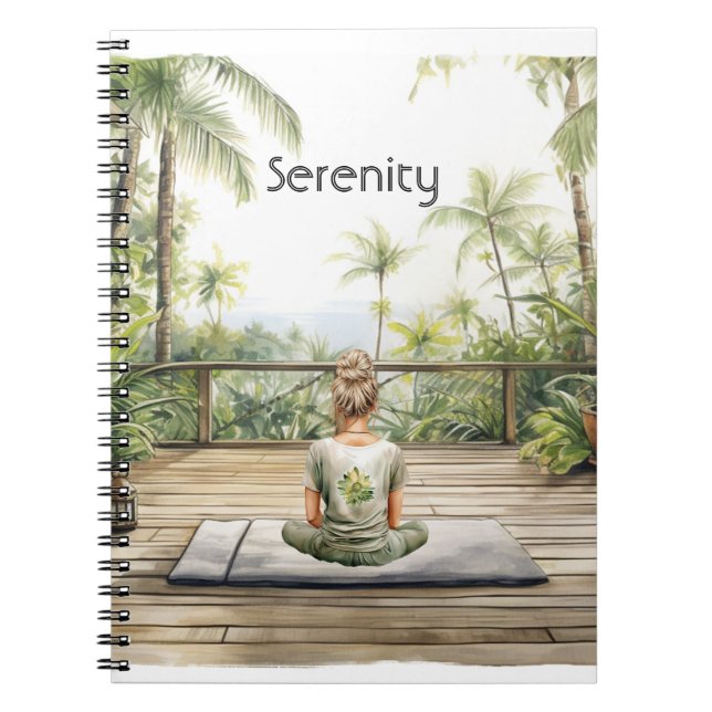 Meditation Yoga Pose Serenity  Notebook (Front)