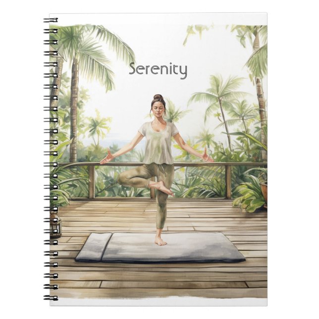 Meditation Yoga Pose Serenity  Notebook (Front)