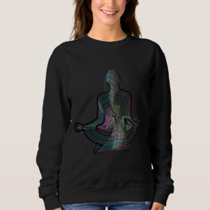 Meditation Yoga Silhouette Line Relaxed Fit Sweatshirt