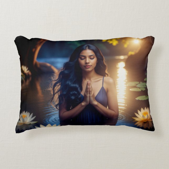 MEDITATION - YOGA - WELLNESS - CARPE DIEM DECORATIVE CUSHION (Front)
