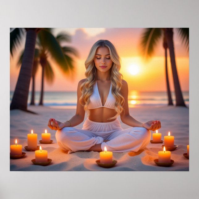 MEDITATION - YOGA - WELLNESS - CARPE DIEM POSTER (Front)