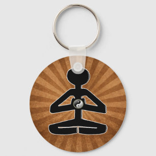 MEDITATION YOGA YIN YANG KEY RING