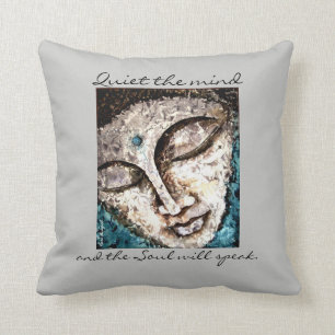 Meditation Zen Quote Buddha Art Throw Pillow