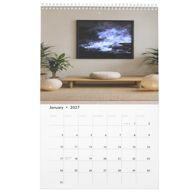 Meditative Art Calendar (Jan 2027)
