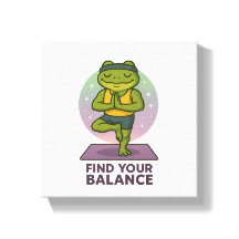 Meditative Frog Art - Find Your Balance Poster"