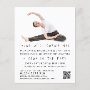 Meditative Posture Portrait Yoga Class Advertising Flyer