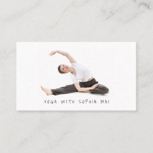Meditative Posture Portrait, Yoga Instructor Business Card