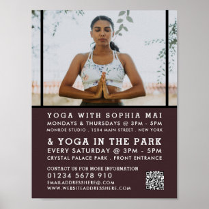 Meditative Posture, Yoga Class Advertising Poster