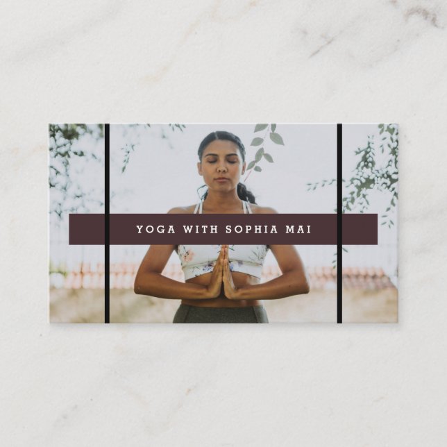 Meditative Posture, Yoga Instructor Business Card (Front)