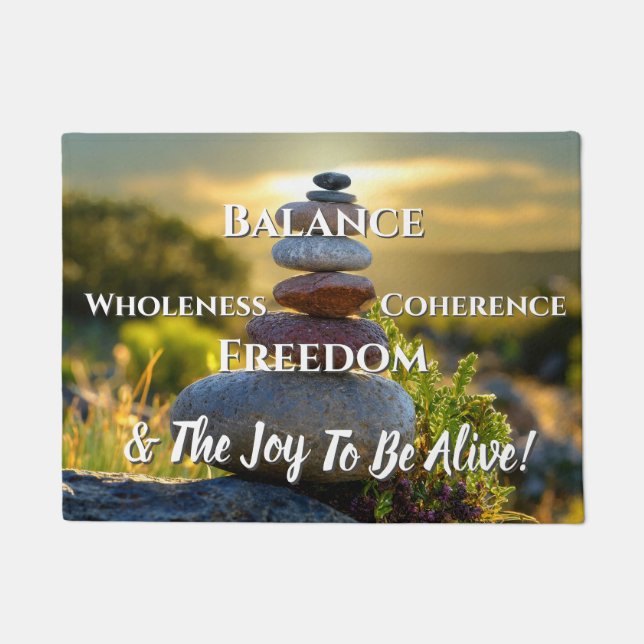 Meditative Uplifting  Doormat (Front)