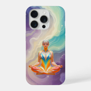 Meditative Woman & Soft Pastel Energy iPhone 15 Pro Case