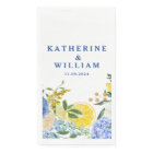 Mediterranaen lemon wedding blue and yellow floral