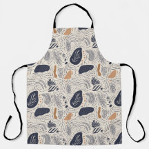 Mediterranean Abstract Nature All-Over Print Apron