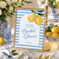 Mediterranean Amalfi Coast Bridal Shower Welcome