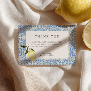 Mediterranean Amalfi Coast Thank You Card