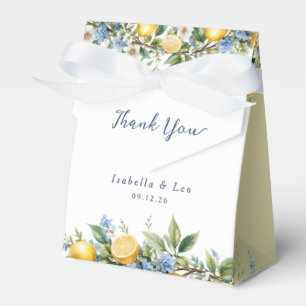 Mediterranean Amalfi Lemon Elegant Floral Wedding Favour Box