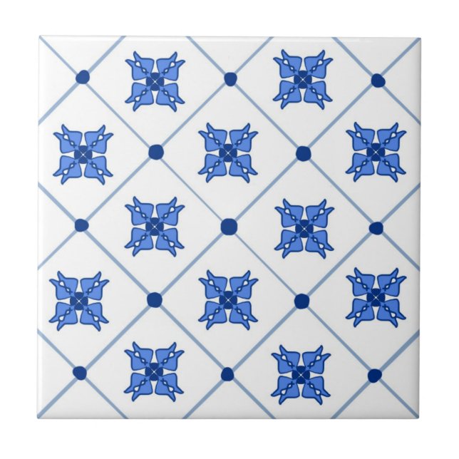 Mediterranean,Amalfi style,simple squares     Ceramic Tile (Front)
