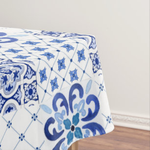 Mediterranean,Amalfi style,simple squares Tablecloth