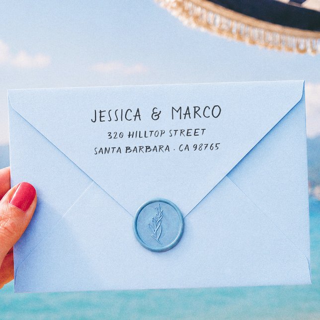 Mediterranean Ampersand Return Address Rubber Stamp (Creator Uploaded)