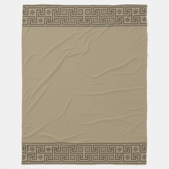 MEDITERRANEAN ART PATTERN FLEECE BLANKET (Front)