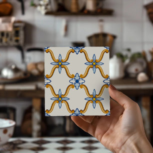 Mediterranean Azulejo Home Decor Gift Ceramic Tile
