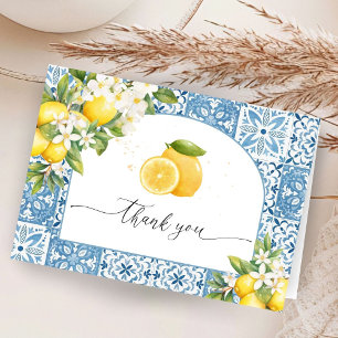 Mediterranean Baby Shower Folded Thank You Cards