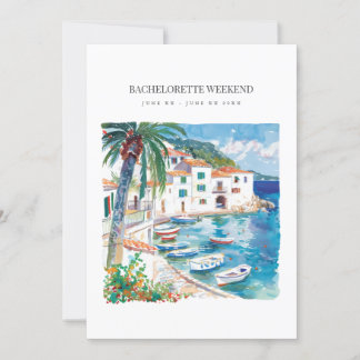Mediterranean Bachelorette Weekend Invitation