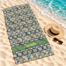 Mediterranean Blue Majolica Citrus Lemon Tile