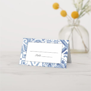 Mediterranean Blue Tile Place Cards