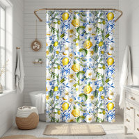 Mediterranean Blue Tiles and Lemon
