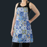 Mediterranean Blue, White & Yellow Watercolor Apron<br><div class="desc">Introducing the Mediterranean Blue, White & Yellow Watercolor Apron! This stunning apron is sure to bring an aura of sophistication to your kitchen. Keep yourself tidy and stylish while cooking or baking with this medium size apron, designed straight from Italy’s Amalfi Coast. The vibrant blue, yellow, and white watercolor pattern...</div>