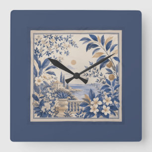 Mediterranean Botanical Wall Clock