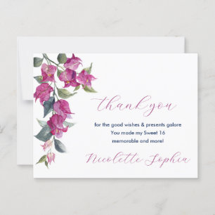 Mediterranean Bougainvillea Birthday Snack Labels Postcard