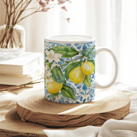 Mediterranean Citrus and Blue Tiles