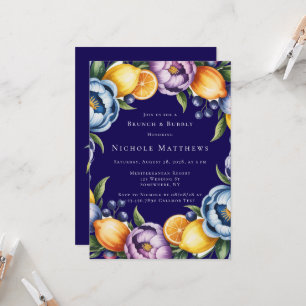 Mediterranean Citrus Bouquet Brunch & Bubbly Invitation