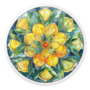 Mediterranean Citrus Ceramic Knob