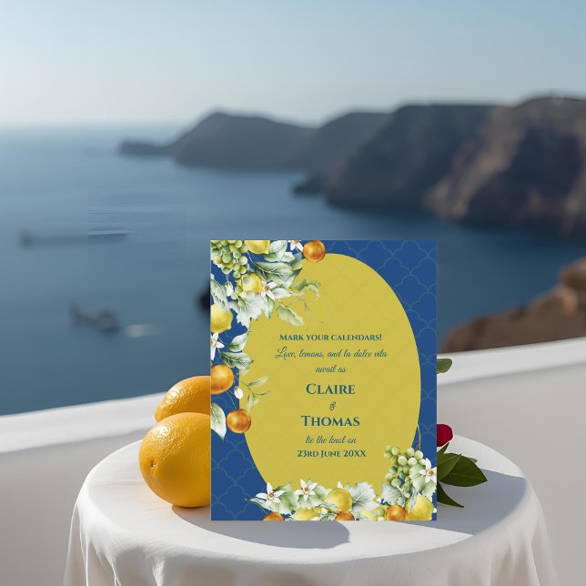Mediterranean Citrus Luxe La Dolce Vita Wedding (Mediterranean Citrus Luxe La Dolce Vita Wedding Save the Date)
