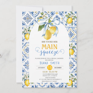 Mediterranean Citrus Main Squeeze Bridal Shower In Invitation