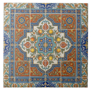 Mediterranean Citrus Mosaic Tile Vintage