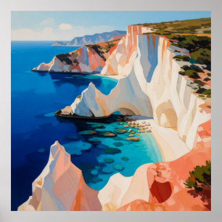 Mediterranean Coastal Landscape 🌊 Poster