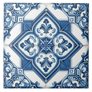 Mediterranean Decorative Pattern Ceramic Tile