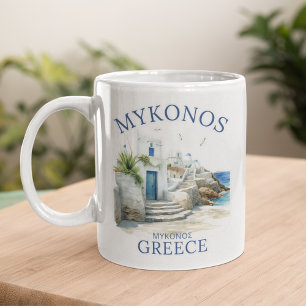 Mediterranean Dream: Mykonos in Art Coffee Mug