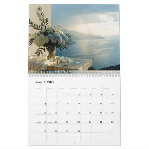 Mediterranean Elegance Coastal Art Calendar