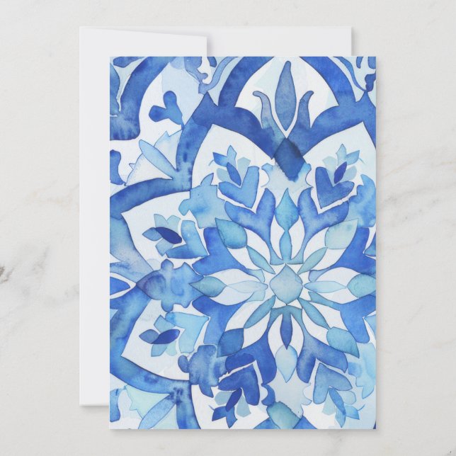 Mediterranean Engagement Announcement Card  (Back)