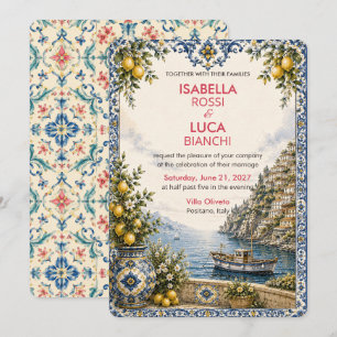 Mediterranean Escape wedding Riviera Harbour Invitation