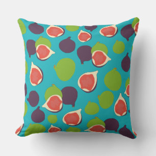 Mediterranean Fig Summer Fruit Pattern Cushion