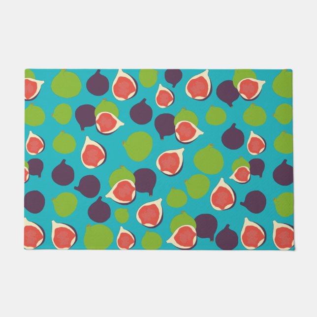 Mediterranean Fig Summer Fruit Pattern  Doormat (Front)